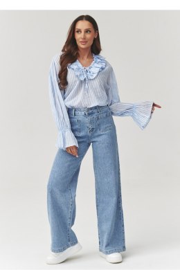 Spodnie Jeansy Damskie Model C32 Denim - Makadamia Makadamia