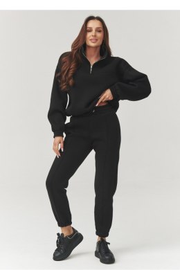 Spodnie Komplet Model A13 Black - Makadamia Makadamia