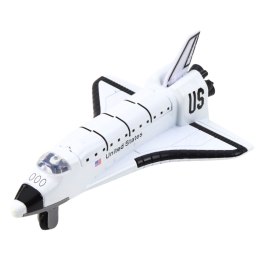 Statek Kosmiczny Metalowy Napęd Pull-Back Otwierany Biały LEAN Toys