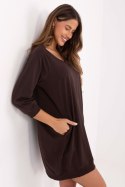 Sukienka Model RV-SK-7203.35P Dark Brown - BFG BFG