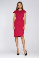 Sukienka z zakładkami na dekolcie S289 Red - Nife Nife