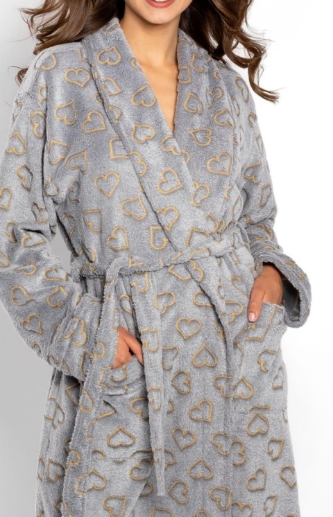 Szlafrok Damski Model Zoe Grey - Momenti Per Me Momenti Per Me