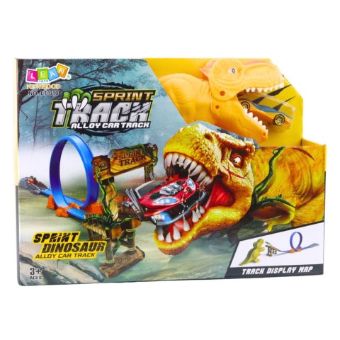 Zestaw Samochodowy Tor Katapulta Wyrzutnia Dinozaur LEAN Toys