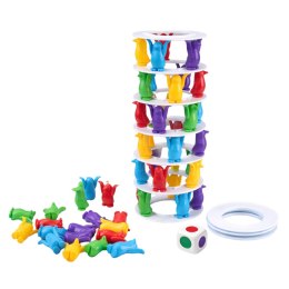 Gra Zręcznościowa Rodzinna Szalone Pingwiny Na Wieży Kolorowe LEAN Toys