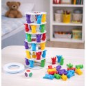 Gra Zręcznościowa Rodzinna Szalone Pingwiny Na Wieży Kolorowe LEAN Toys