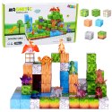 Klocki Magnetyczne Konstrukcyjne Kostki Kwadratowy Świat 3D 114 el. LEAN Toys