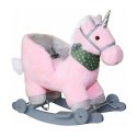 Koń Na Biegunach Jednorożec Jeździk 2w1 Bujak Dla Malucha Różowy LEAN Toys