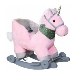 Koń Na Biegunach Jednorożec Jeździk 2w1 Bujak Dla Malucha Różowy LEAN Toys