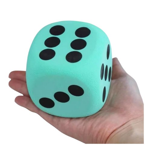 Duża Kość Piankowa Do Gry Zabawy Edukacyjna Mix 8 cm LEAN Toys