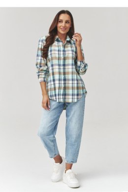 Koszula Damska Model C35 Wzór 6 - Makadamia Makadamia