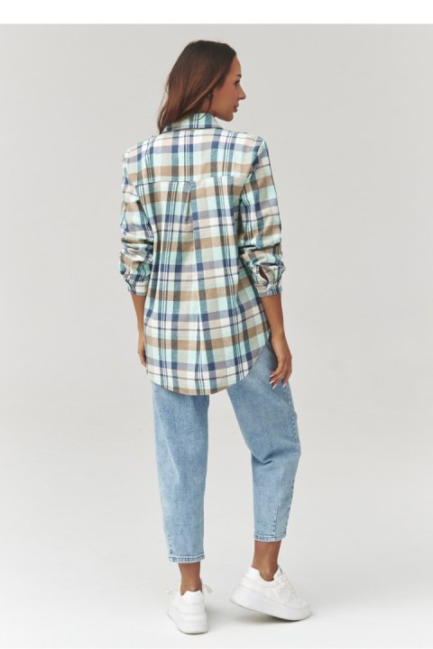 Koszula Damska Model C35 Wzór 6 - Makadamia Makadamia