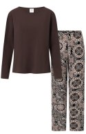 Piżama Damska Model Boho Cafe Brown - Momenti Per Me Momenti Per Me
