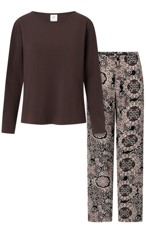 Piżama Damska Model Boho Cafe Brown - Momenti Per Me Momenti Per Me