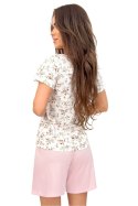 Piżama Damska Model Emilia 1/2 Powder Pink - Donna Donna