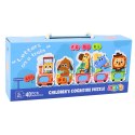 Puzzle Edukacyjne Dla Malucha Alfabet Pociąg Ze Zwierzętami 40 el. LEAN Toys