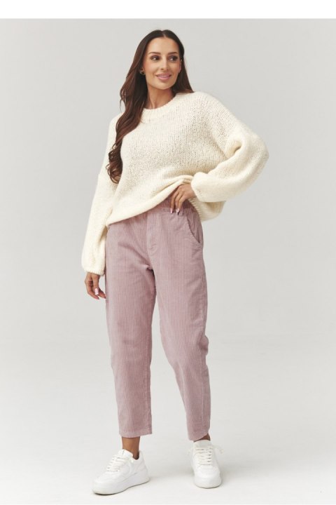 Spodnie Damski Model C33 Powder Pink - Makadamia Makadamia