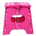 Stołek Składany Podnóżek Stopień Taboret Antypoślizgowy Różowy 24 x 19 cm LEAN