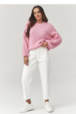 Sweter Damski Model C37 Powder Pink - Makadamia Makadamia