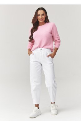Sweter Damski Model C40 Powder Pink - Makadamia Makadamia