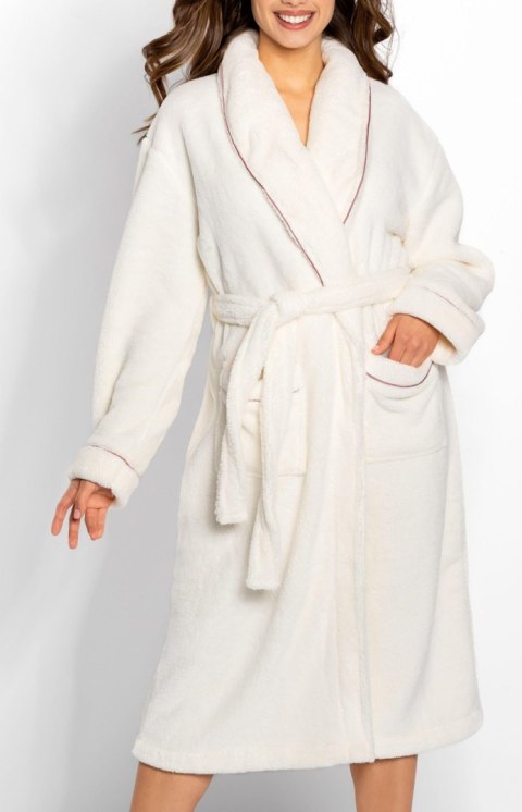 Szlafrok Damski Model Dolce Vita Ecru/Dusty Pink - Momenti Per Me Momenti Per Me