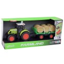 Traktor Farmerski Rolniczy Przyczepa Bale Siana Zielony 1:16 LEAN Toys