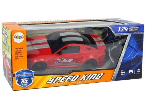 Auto Sportowe R/C 1:24 Wyścigi Czerwone Przyciemniane Szyby LEAN Toys