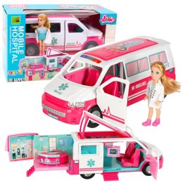 Mobilny Szpital Karetka Ambulans 2W1 Lalka Doktor Akcesoria Medyczne LEAN Toys