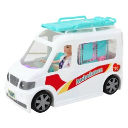 Mobilny Szpital Karetka Ambulans Z Noszami 2W1 Lalka Doktor Akcesoria LEAN Toys