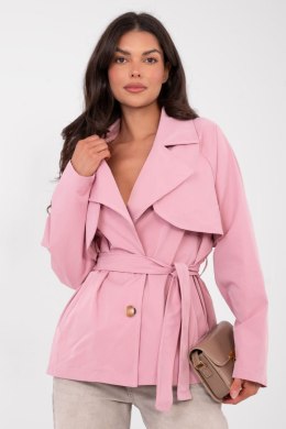 Płaszcz Damski Model IT-PL-FL10069.65 Light Pink - Rue Paris Rue Paris