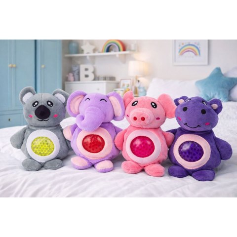Pluszak Do Ściskania Ugniatania Gniotek z Kulkami Wodnymi Słoń Świnka 15 cm LEAN Toys