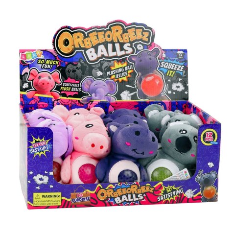 Pluszak Do Ściskania Ugniatania Gniotek z Kulkami Wodnymi Słoń Świnka 15 cm LEAN Toys