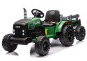 Traktor Na Akumulator CH9959B Z Przyczepą Ciemno Zielony 24V LEAN CARS