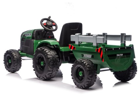 Traktor Na Akumulator CH9959B Z Przyczepą Ciemno Zielony 24V LEAN CARS