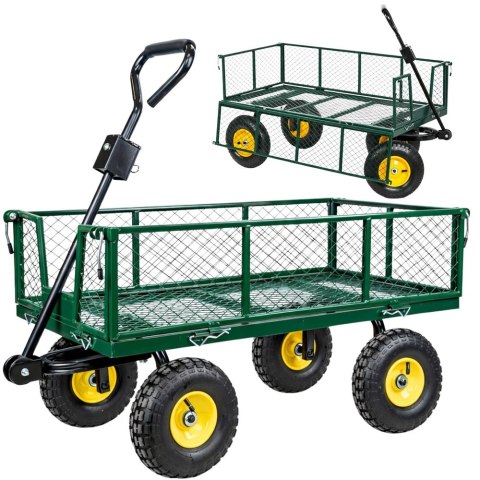 Wózek Ogrodowy Transportowy Składany Przyczepka Stalowa 200 kg LEAN