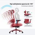 Fotel biurowy ergonomiczny ANGEL fizjO czerwony z funkcją masażu ANGEL