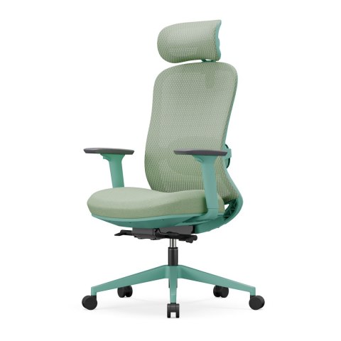 Fotel biurowy ergonomiczny ANGEL fizjO miętowy z funkcją masażu ANGEL