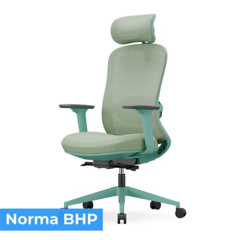 Fotel biurowy ergonomiczny ANGEL fizjO miętowy z funkcją masażu ANGEL