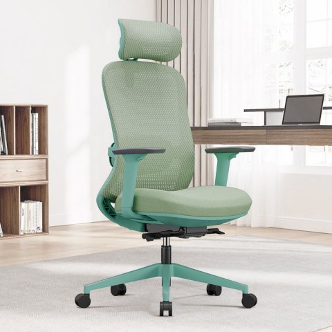 Fotel biurowy ergonomiczny ANGEL fizjO miętowy z funkcją masażu ANGEL