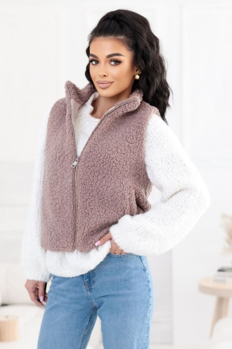 Kamizelka Model CS-KZ-1403.00P Dark Beige - Factory Price Factory Price