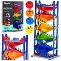 Klocki Konstrukcyjne Edukacyjne Tor Zjeżdżalnia Dla Kulek Kolorowy 550 el. LEAN Toys