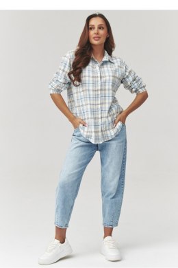 Koszula Damska Model C35 Wzór 5 - Makadamia Makadamia