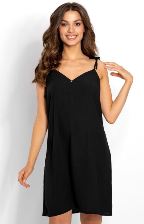 Koszulka nocna Koszula Nocna Model Isabella Black - Momenti Per Me Momenti Per Me