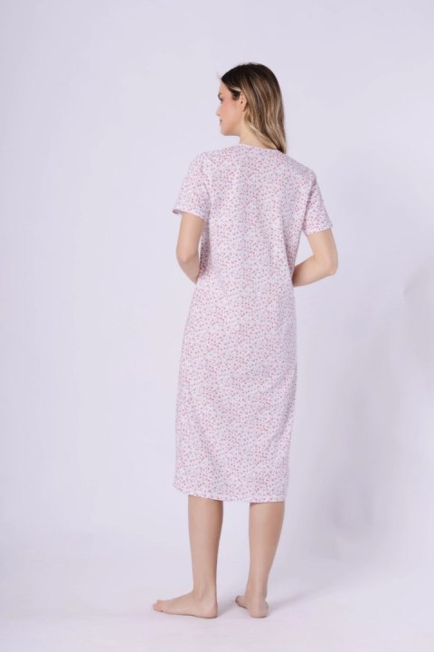 Koszulka nocna Koszula Nocna Model Oriana 1723 Coral/White - M-Max M-Max