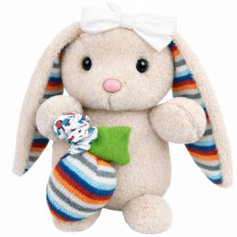 Miękki Pluszowy Króliczek Pozytywka Przytulanka Maskotka Beżowy LEAN Toys