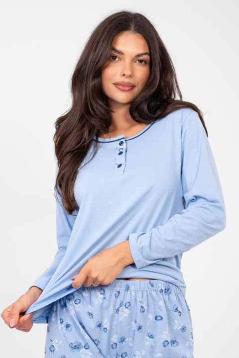 Piżama Damska Model DU-PI-FP-007.69 Light Blue - Forever Pink Forever Pink