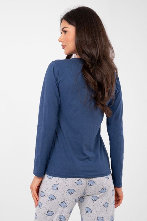 Piżama Damska Model DU-PI-FP-008.30 Dark Blue - Forever Pink Forever Pink