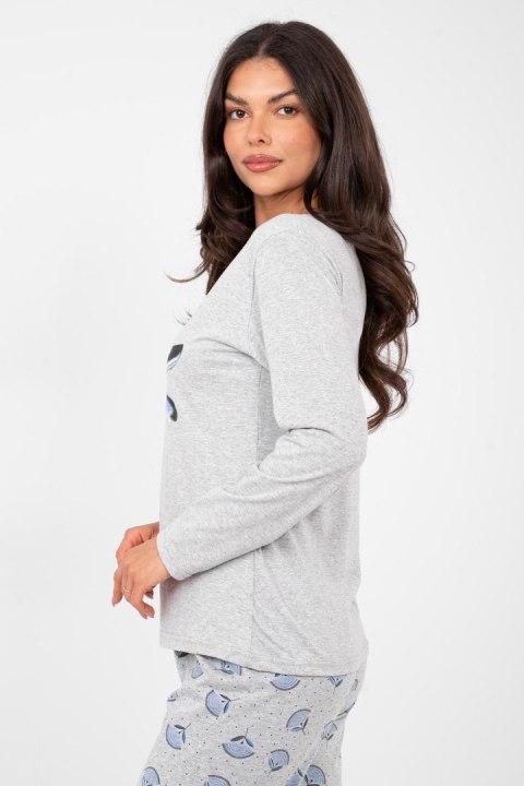 Piżama Damska Model DU-PI-FP-008.30 Grey - Forever Pink Forever Pink