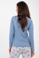 Piżama Damska Model DU-PI-FP-008.30 Grey/Blue - Forever Pink Forever Pink