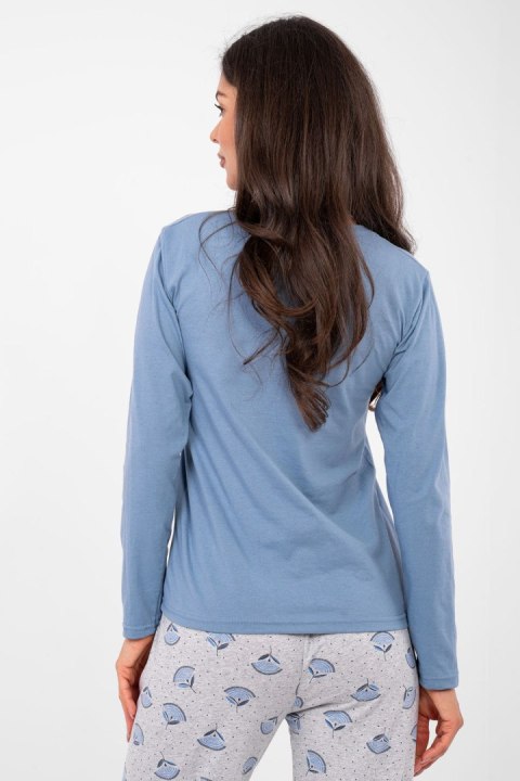 Piżama Damska Model DU-PI-FP-008.30 Grey/Blue - Forever Pink Forever Pink