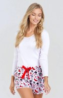Piżama Damska Model Joy White/Red - Momenti Per Me Momenti Per Me